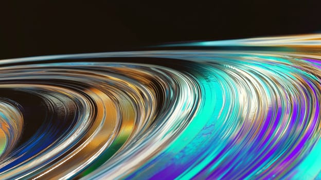 Captivating abstract image with mesmerizing circular pattern, dark center, flowing lines, bright colors, and glowing gradient. Ideal for backgrounds or striking visual element