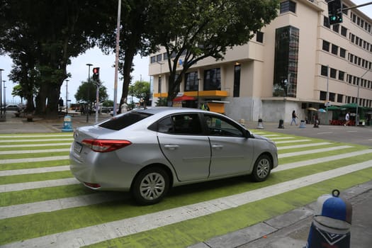 salvador, bahia, brazil - january 5, 2024: a pedestrian crossing is seen in the city of Salvador.
