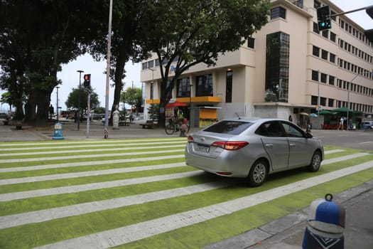 salvador, bahia, brazil - january 5, 2024: a pedestrian crossing is seen in the city of Salvador.
