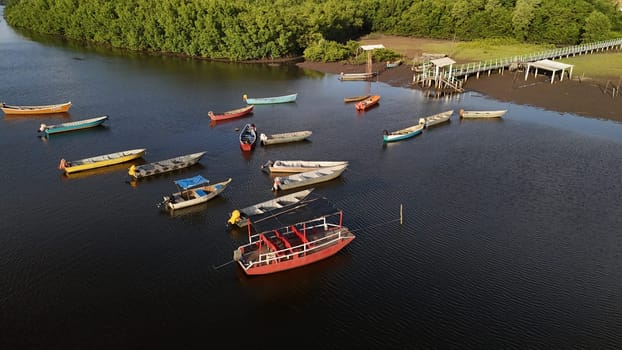 conde, bahia, brazil - september 9, 2024: fishing boat port in the district of Siribinha in the municipality of Conde.