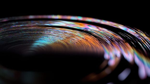 Captivating abstract image with mesmerizing circular pattern, dark center, flowing lines, bright colors, and glowing gradient. Ideal for backgrounds or striking visual element
