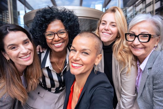 Fellow business team entrepreneurs greeted by video call to a colleague in the profession