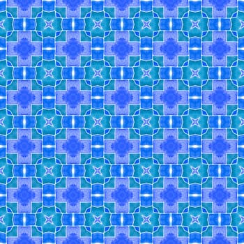 Repeating striped hand drawn border. Blue beautiful boho chic summer design. Textile ready graceful print, swimwear fabric, wallpaper, wrapping. Striped hand drawn design.
