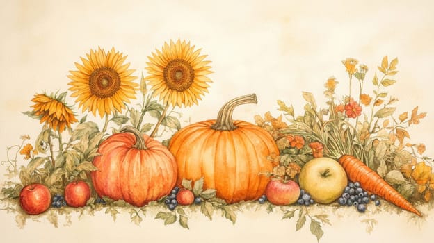 Detailed botanical drawing of vegetable