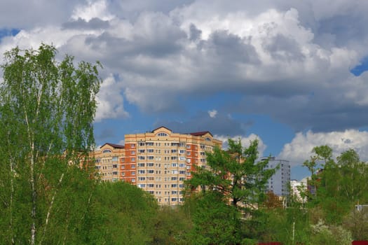 Cityscape in Zelenograd in the Moscow, Russia