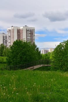 Cityscape in Zelenograd in the Moscow, Russia