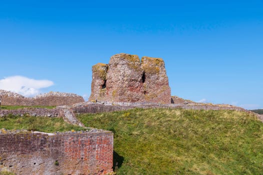 the old castle ruime of kalo in denmark near Ronde in the nature park mols bjerge,The ancient architecture evokes a sense of history and tranquility.