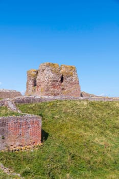 the old castle ruime of kalo in denmark near Ronde in the nature park mols bjerge,The ancient architecture evokes a sense of history and tranquility.