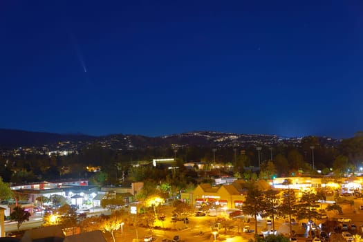 Comet Tsuchinshan-ATLAS seen in the California sky right after dusk taken on October 14, 2024
