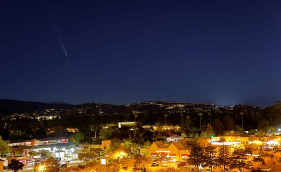 Comet Tsuchinshan-ATLAS seen in the California sky right after dusk taken on October 14, 2024