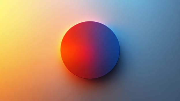 Gradient circle on colorful background, abstract design. Modern art and color theory concept.