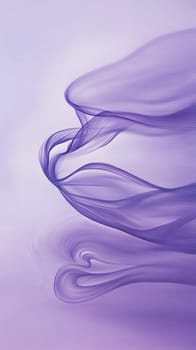 Purple flowing abstract shapes on soft background.