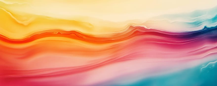 Abstract colorful wave pattern with warm and cool hues, artistic texture. Modern art and design concept.