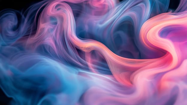 Abstract swirling colorful smoke, creative background.