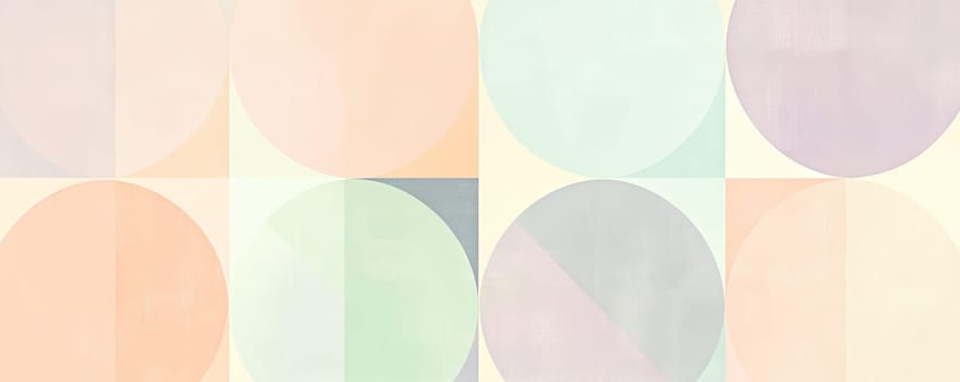 Abstract geometric pattern with pastel circles.