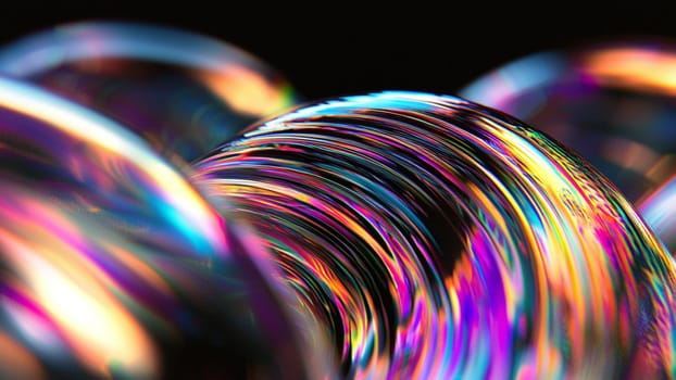 Immerse yourself in a captivating visual experience with swirling, colorful light trails creating an abstract background