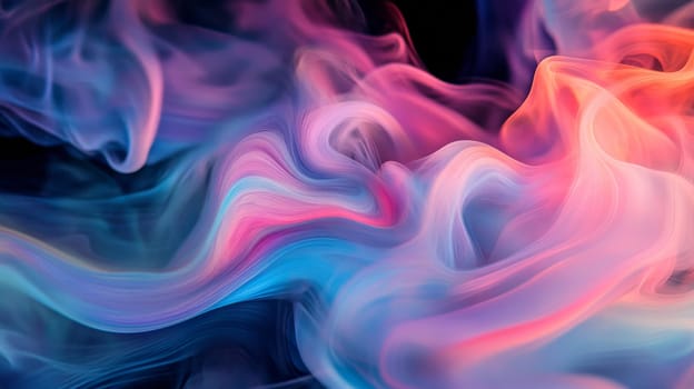 Abstract colorful smoke art with flowing texture, vibrant hues. Creativity and imagination concept.