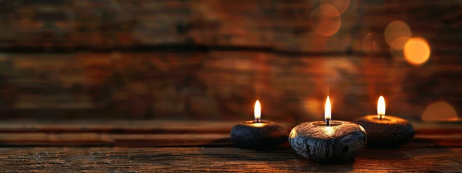 spa concept with zen basalt stones and orchid. selective focus ,Generative Ai, nature