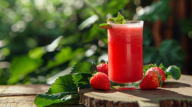 Colorful healthy smoothies and juices with fresh tropical fruits, Generative AI, drink