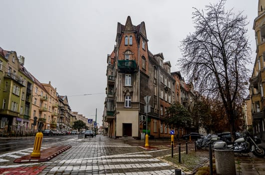 Rainy Day On Poznan, Poland Street