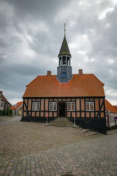 det gamle radhus, the smallest townhall in denmark in the city of ebeltoft
