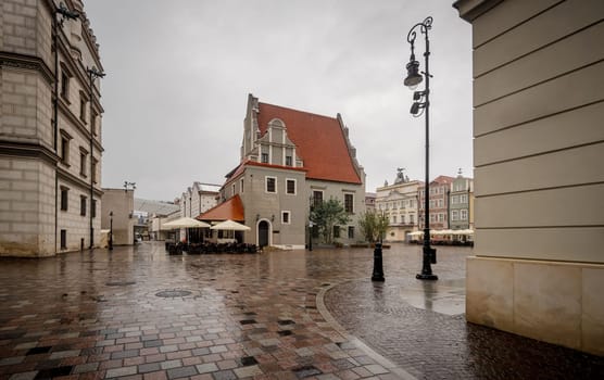 Center Of Poznan Under Rain Showcases Poland'S Beauty