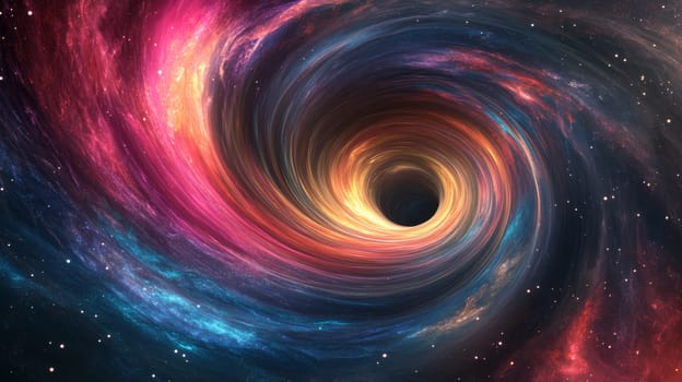 Colorful cosmic vortex in deep space, mesmerizing and mysterious concept.