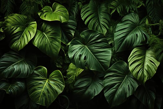 Exotic Monstera Leaf Seamless Pattern for Summer Vibes. AI Generative