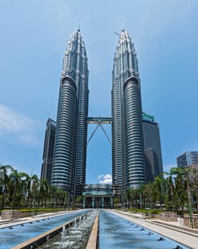 KUALA LUMPUR, MALAYSIA - MAY 5: Petronas Twin Towers in twilight on May 5, 2011 in Kuala Lumpur. They were the tallest building in the world 1998-2004 and remain the tallest twin building