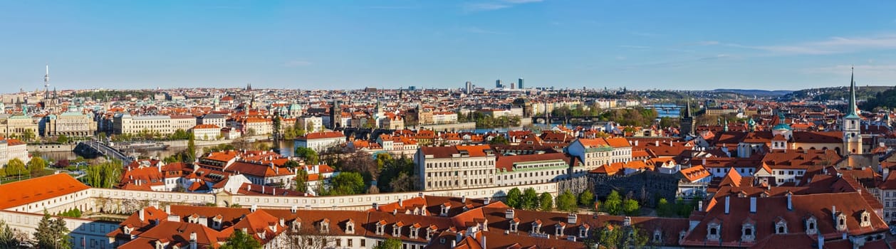 Panorama view of Prague from Prague Castle. Prague, Czech Republic