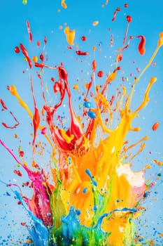 Vivid colors exploding from the center outwards creating an abstract design