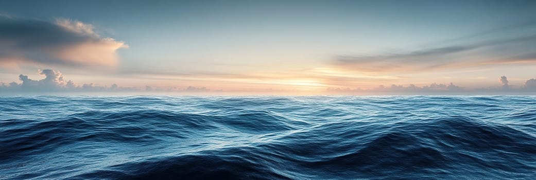 Long horizontal banner with stormy sea and cloudy sky.