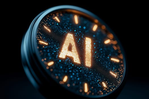 conceptual image of a round circle with the letter AI