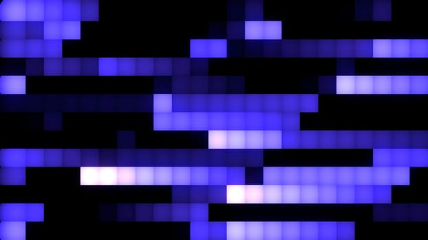 Dark background consisting of squares.Motion.Multicolored small squares in abstraction that run in different directions in pixels. High quality 4k footage