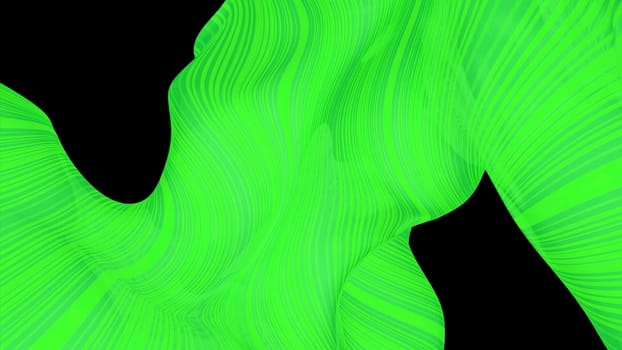 Dizzying flow with wavy lines. Design. Wavy stripes move with stripes. Liquid strip with wavy bends.
