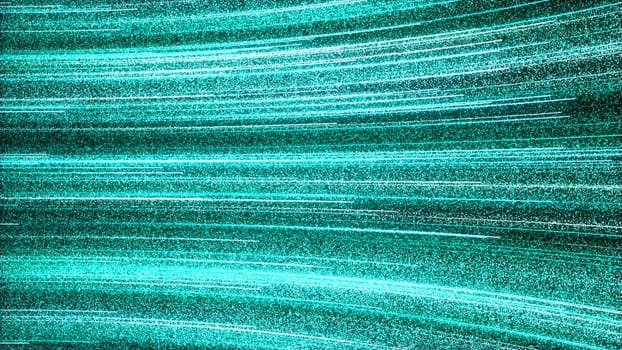Background of stream of bright lines with radiance. Motion. Bright lines move in curved stream. Moving lines of electronic information flow with noise.
