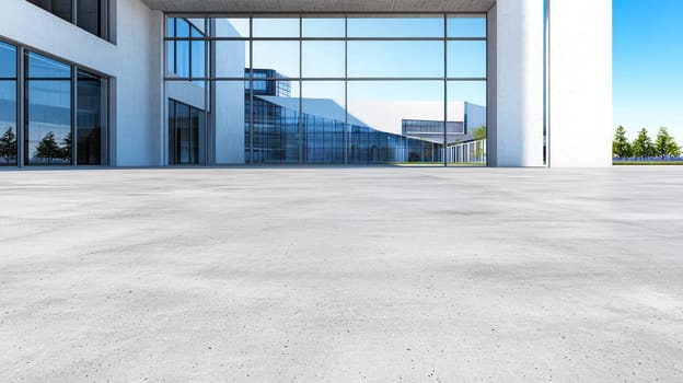 realistic photograph of empty concrete surface in modern architectural setting.