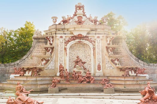 Fountain of the Baths of Diana in the gardens of the royal palace of La Granja de San Ildefonso