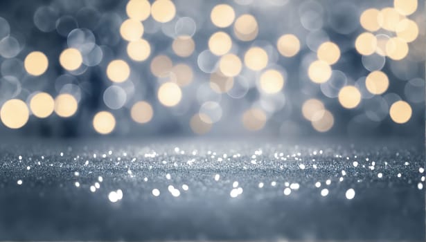 Abstract diffused festive holiday background of Christmas lights . Horizontal wallpaper. Copy space. used for digital decorative backgrounds, cards and holiday promotions.
