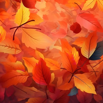 A vibrant illustration of autumn leaves in a range of warm colors, capturing the beauty of the season.