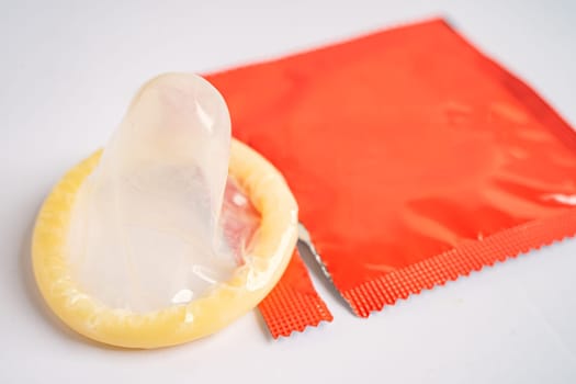 Birth control condom, contraception health and medicine.