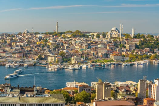 Downtown Istanbul skyline cityscape of Turkey