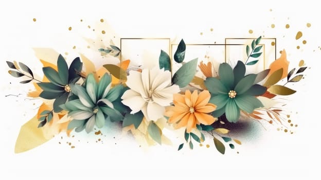 Watercolor abstract design for background of wedding or buzzy social media banner generative AI