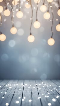 Vertical festive blur background of Christmas lights . Copy space. Used for digital backgrounds,graphic resources for invitations and social media ads.