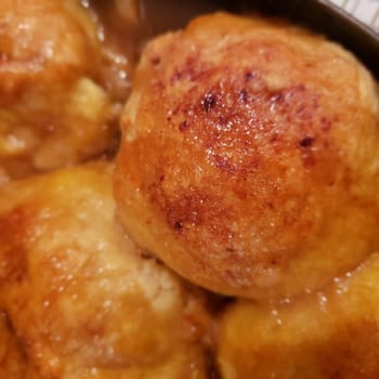 View of Fresh Apple Dumplings Right Out of the Oven