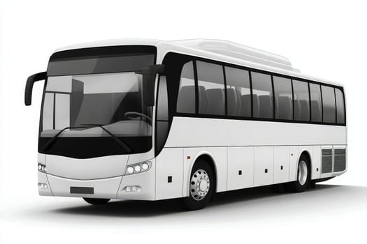 Modern white tour bus with large windows isolated on transparent white background --ar 3:2 --v 6.1 Job ID: 136d2672-3e82-4d1d-8d47-f54daee77db0