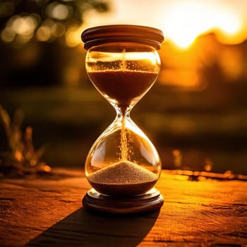 Sands of Time.A timeless hourglass, its grains of sand slowly slipping away.The image symbolizes the passage of time, the fleeting nature of moments, and the inevitable march of destiny.