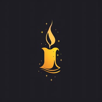 This logo features a beautifully designed gold candle with a flame, exuding a sense of warmth and comfort. It captures the essence of a cozy candle shop.