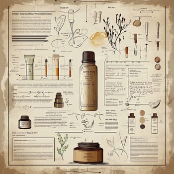 This infographic highlights various natural skincare products along with their ingredients, applications, and historical origins.