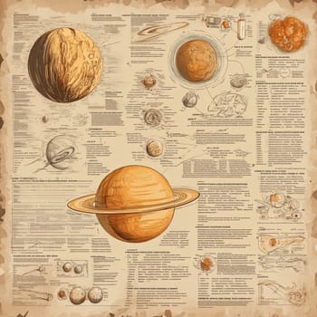 This infographic provides an extensive overview of the solar system, including detailed illustrations of planets and their characteristics, atmospheric features, and other celestial elements.